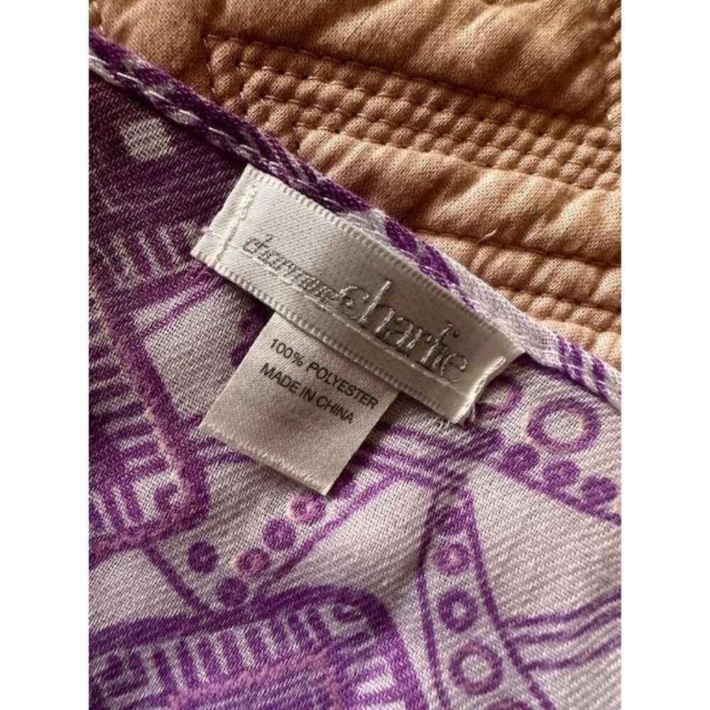 NWOT Charming Charlie wrap sari coverup shawl purple with gold stitching - Picture 2 of 6